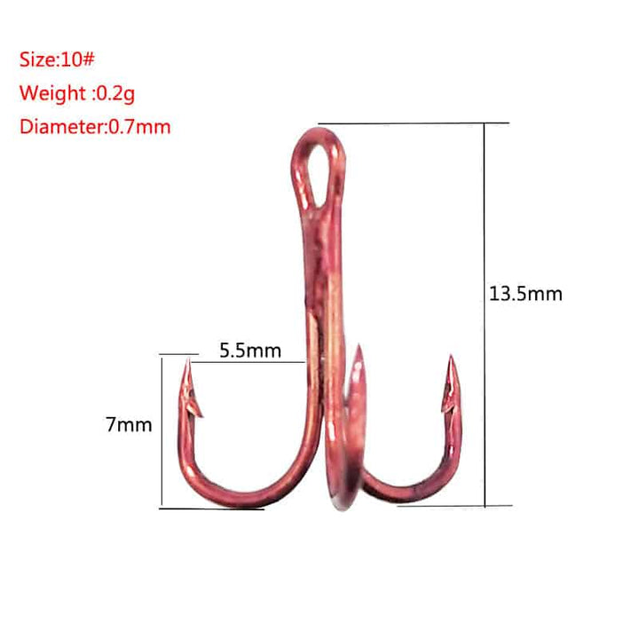 Set Carbon Steel Red Fishing Hooks - Blue Force Sports