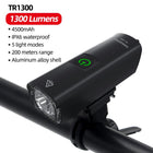 Ultra-Bright 1300 Lumen LED Bike Headlight – USB Charging & Power Bank Functionality