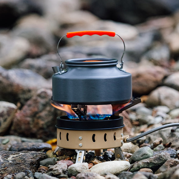 Portable Windproof Camping Cookout Gas Stove Holder Set - Blue Force Sports