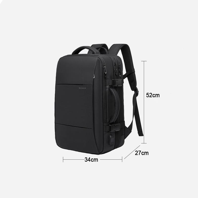 Erweiterbarer USB-Reiserucksack für Männer