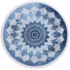 Round Printed Bath Towel Beach Towel Yoga Mat - Blue Force Sports