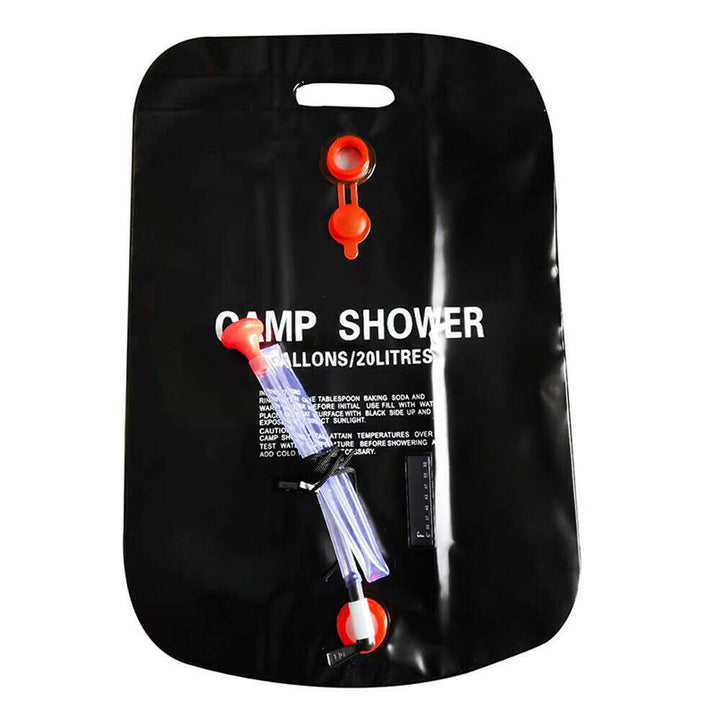 20L Camping Shower Portable Compact Solar Sun Heating Bath Bag Outdoor Travel - Blue Force Sports