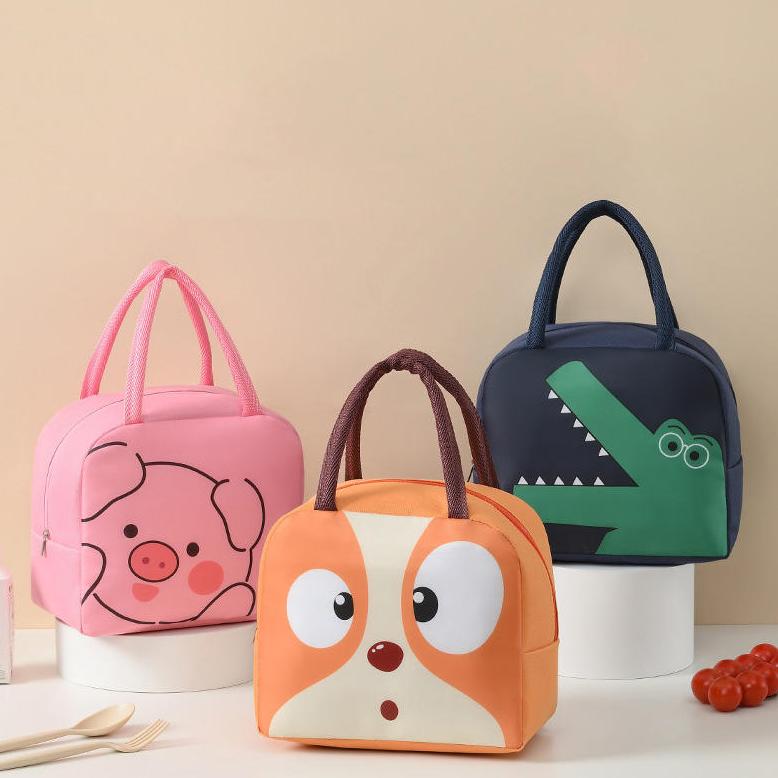 Thermo-Lunchtasche mit Cartoon-Tiermotiv für Kinder