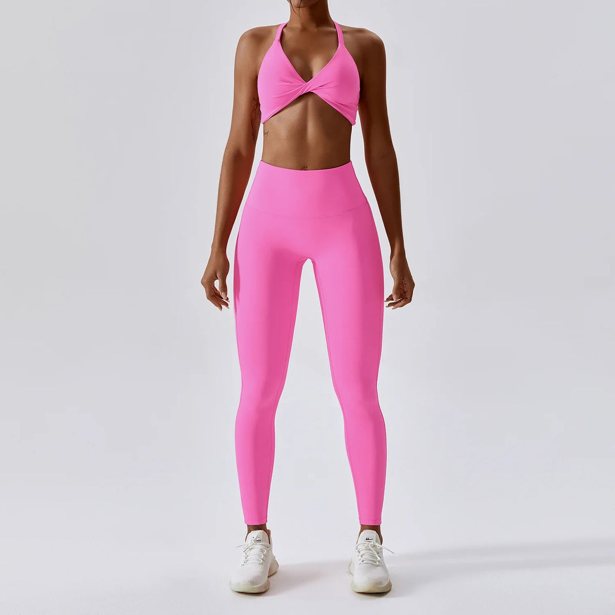 Conjunto de yoga sin costuras para mujer