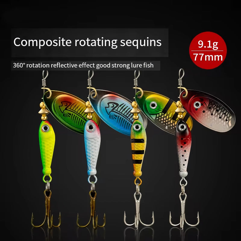 Señuelo de pesca giratorio de metal