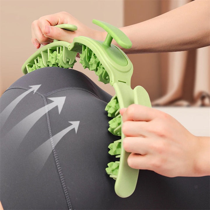 Multifunctional Manual Round Massager Roller Fitness Waist Buttocks Muscles Leg Gripper Stovepipe Thigh Removable Massage Gym Tool Beauty Health - Blue Force Sports