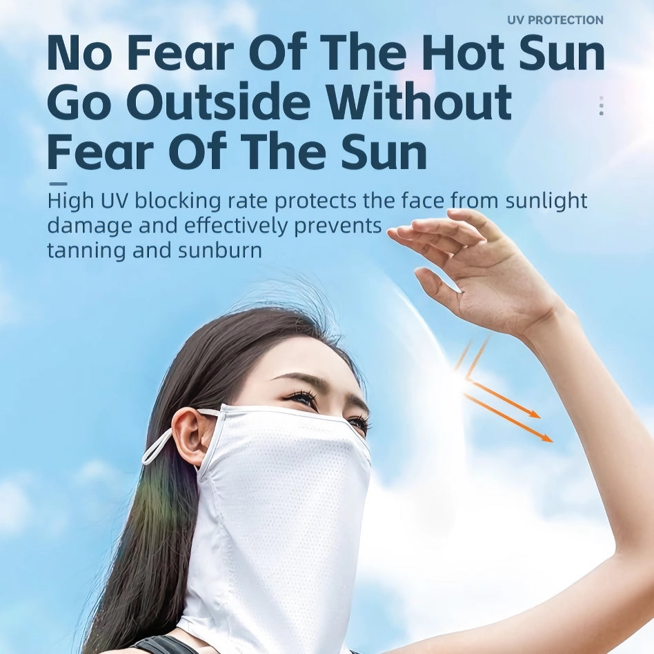 Sommer-UV-Maske aus Eisseide – Atmungsaktives Bandana zum Schutz von Gesicht und Hals