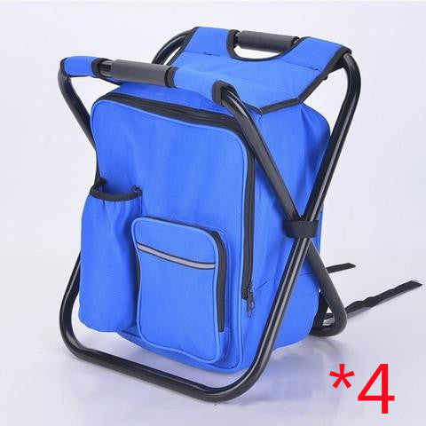 Multifunction Outdoor Folding Chair Ice Cooler Picnic Bags Camping Fishing Stool Backpacking Hunting Rest Chair - Blue Force Sports