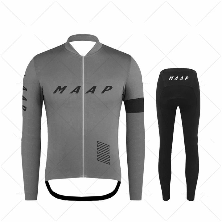 Spring And Autumn Thermal Cycling Jersey Long-sleeve Overalls - Blue Force Sports