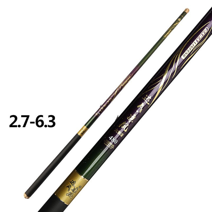 High Carbon Fishing Rod Light Hard 6H19 Tune Black Pit Hand Rod Short Pitch Fishing Rod - Blue Force Sports