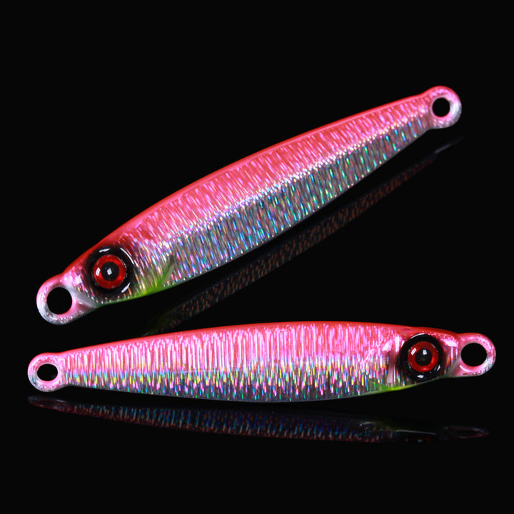 Tungsten Alloy Lead Fish Long-distance Tungsten Fish Tungsten Steel Plate Luminous - Blue Force Sports