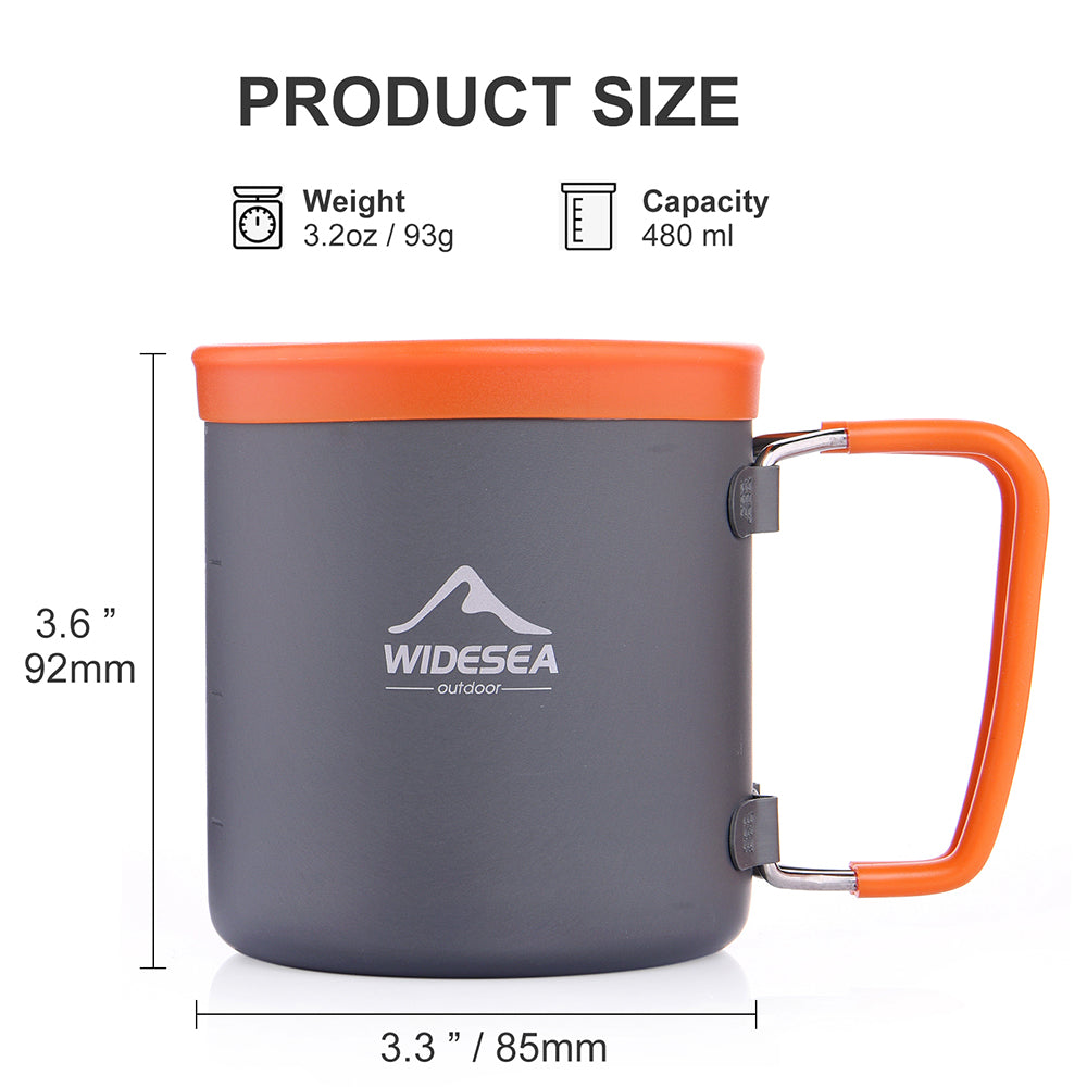 Taza de aluminio para acampar