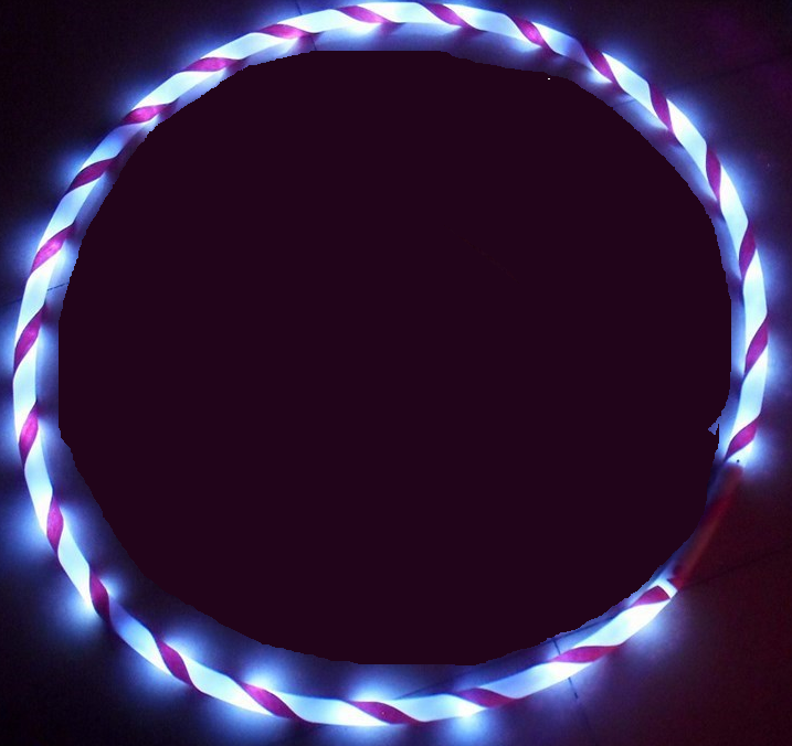 Premium LED Lights Glow In Dark Hoop - Blue Force Sports