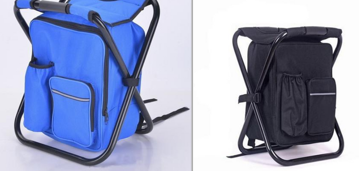 Multifunction Outdoor Folding Chair Ice Cooler Picnic Bags Camping Fishing Stool Backpacking Hunting Rest Chair - Blue Force Sports