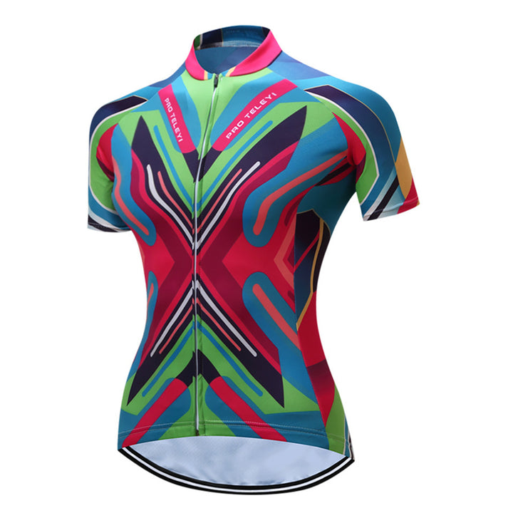 Women's short sleeve cycling jersey - Blue Force Sports
