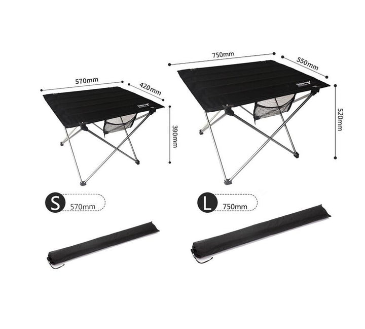 Outdoor camping small folding table aviation light aluminum alloy portable picnic table - Blue Force Sports