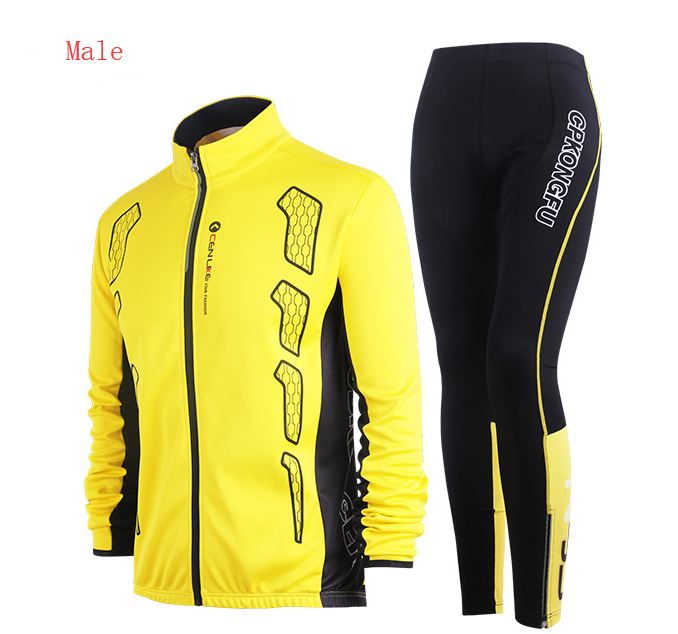 Spring and autumn bicycle Jersey long-sleeved suit men and women models mountain bike team version of clothes autumn and winter coat - Blue Force Sports