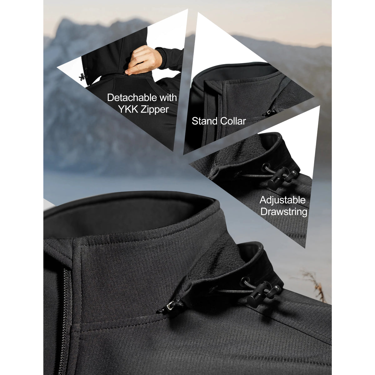 Windjacke für Herren – Thermo-Windjacke mit Kapuze