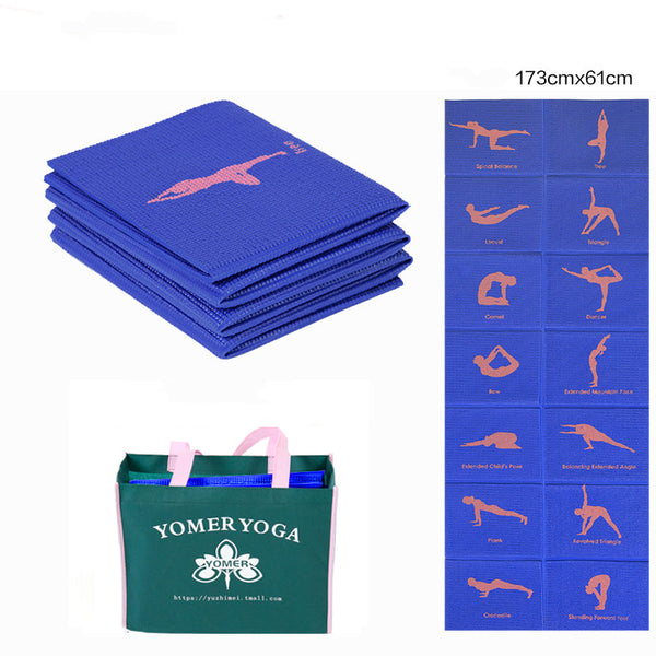 Foldable and portable yoga mat - Blue Force Sports