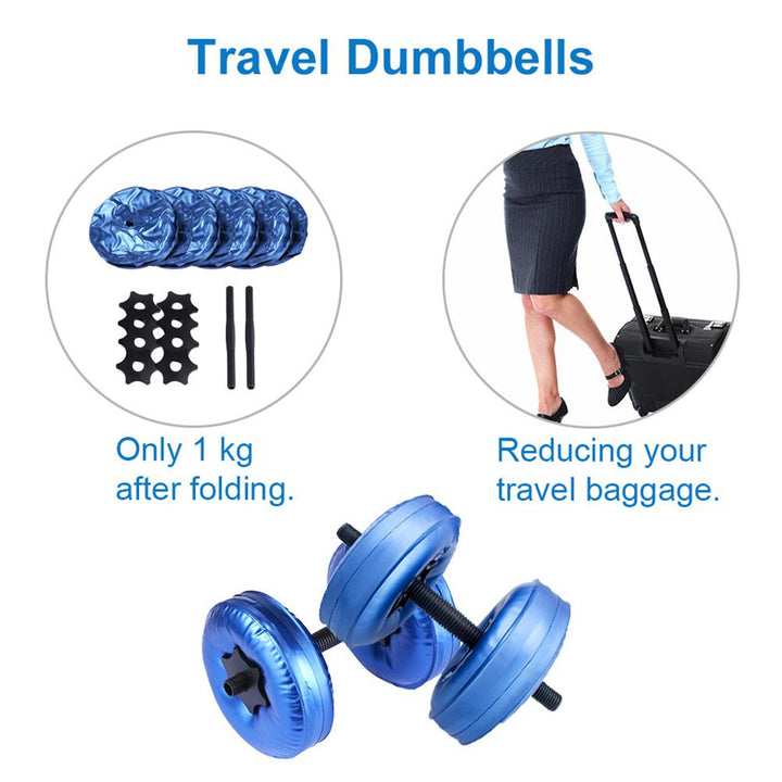 Water filled dumbbells - Blue Force Sports