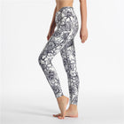 Printed stretch yoga trousers sweatpants - Blue Force Sports