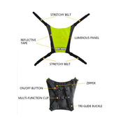 Bicycle Safety LED Backpack - Blue Force Sports