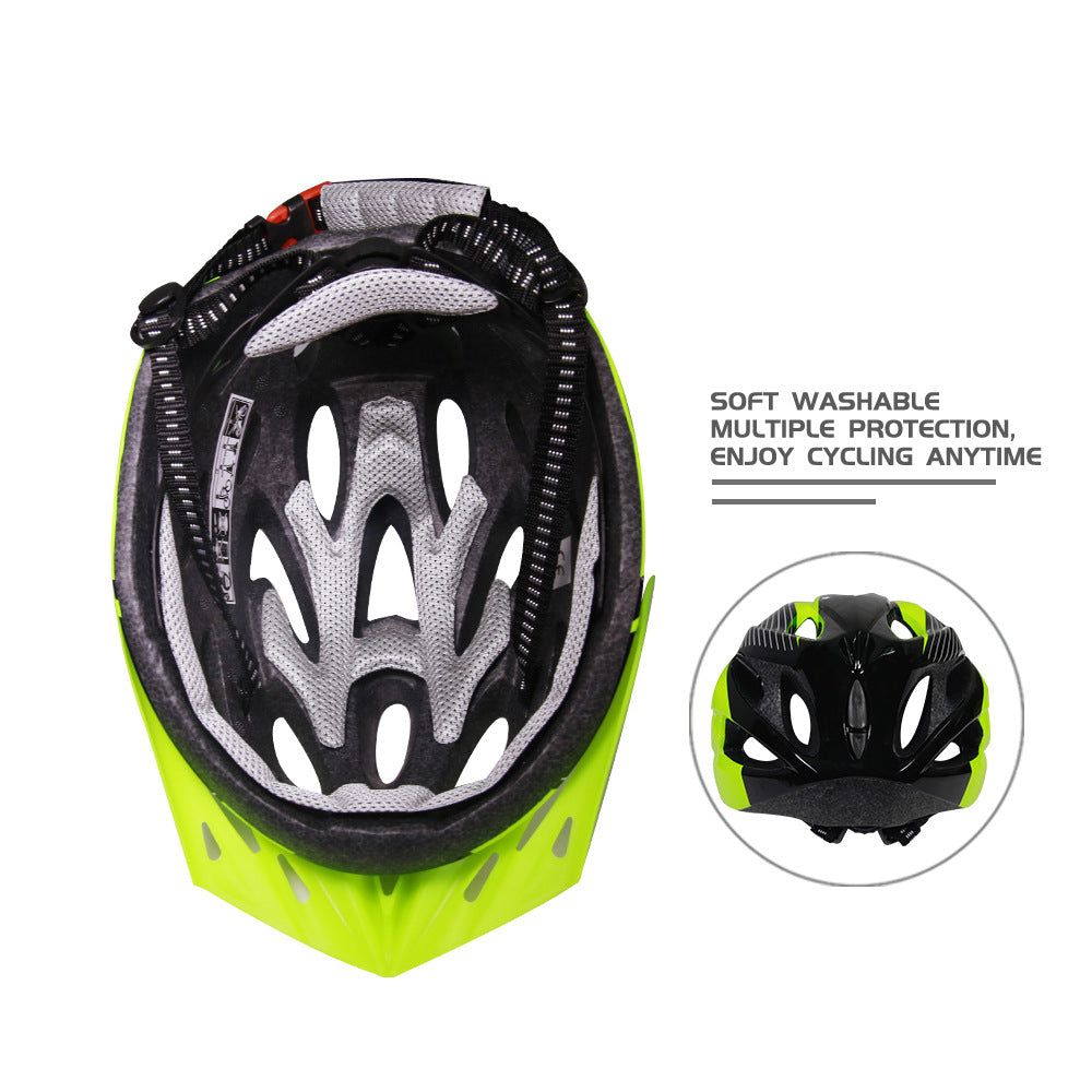 Integrated bicycle riding equipment riding helmet - Blue Force Sports