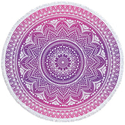 Round Printed Bath Towel Beach Towel Yoga Mat - Blue Force Sports