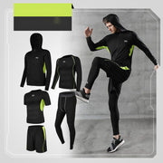 Running quick-drying basketball sports suit five-piece training suit - Blue Force Sports