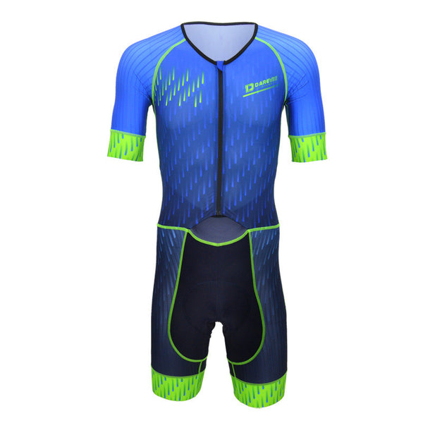Slim racing bike short-sleeved jumpsuit - Blue Force Sports