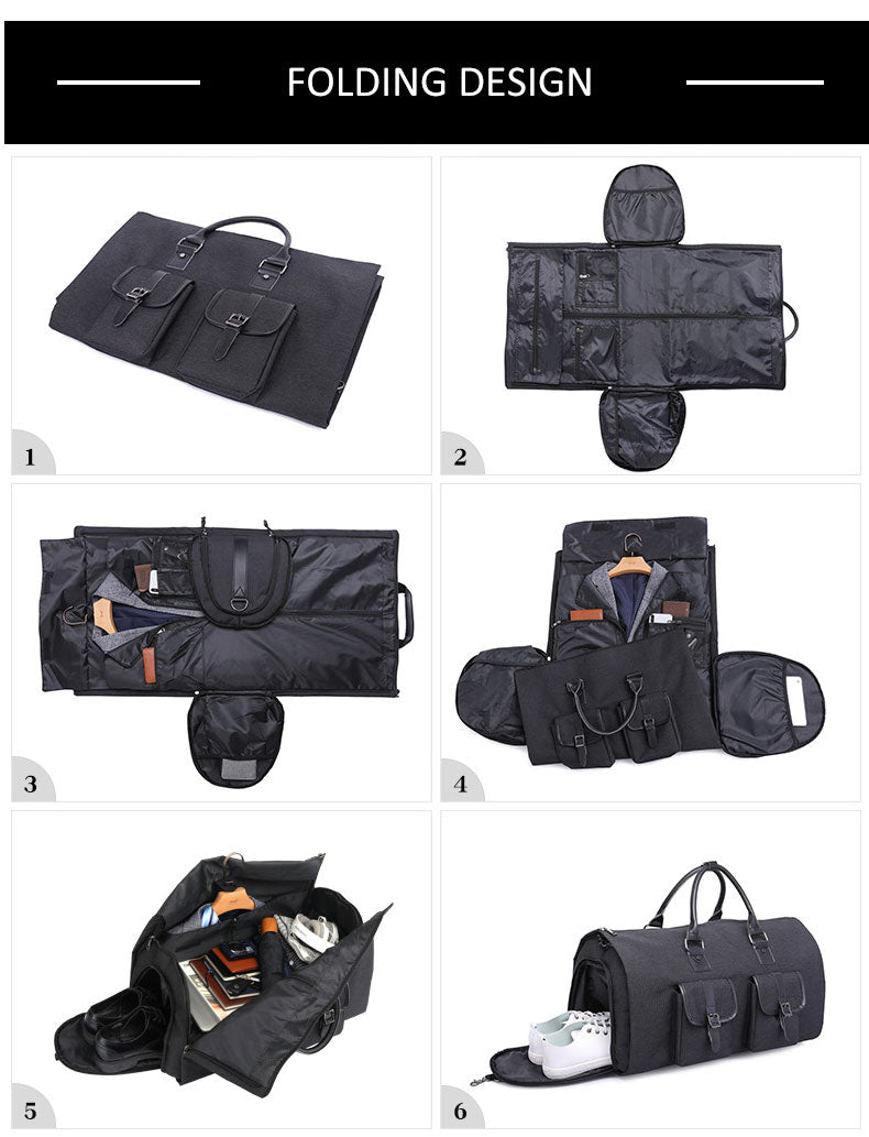 Men Travel Bag & Cationic letter wash bag - Blue Force Sports