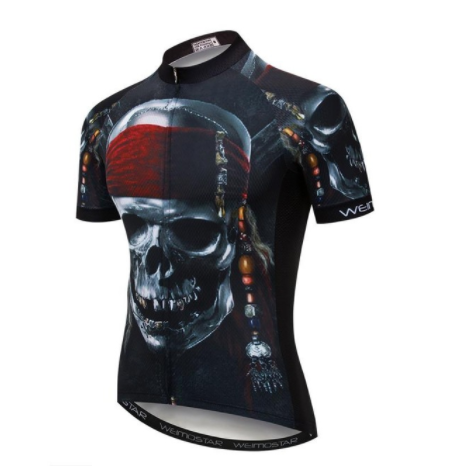 Weimostar skull jersey men's pirate jersey - Blue Force Sports