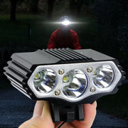 F3 light USB bicycle headlights 3 t6 mountain bike rechargeable light LED lights professional riding bike lights - Blue Force Sports