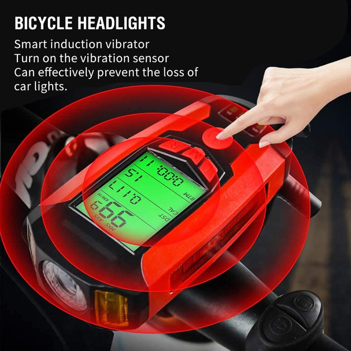 Bicycle headlight wireless code meter - Blue Force Sports