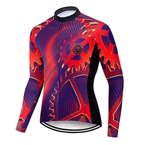 New Teleyi Cycling Jersey Long Sleeve Suit - Blue Force Sports