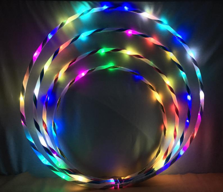 Premium LED Lights Glow In Dark Hoop - Blue Force Sports