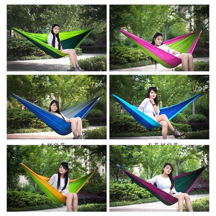 300*200cm  Portable Nylon Parachute Outdoor Double Hammock - Blue Force Sports