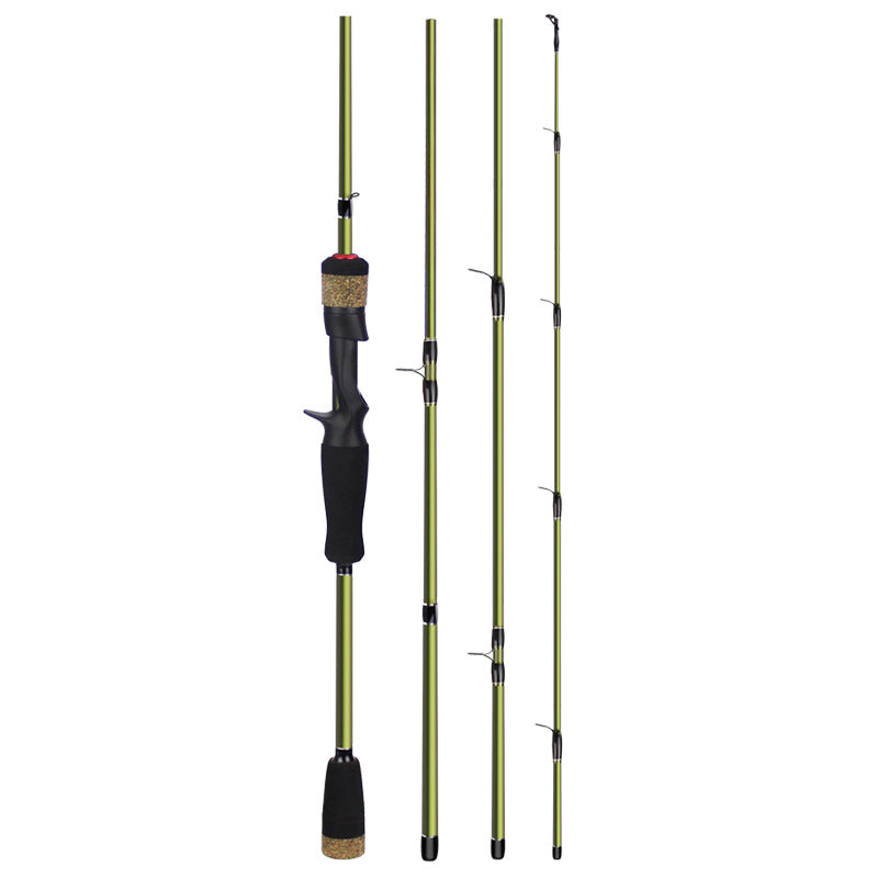 4 section fishing rod road sub rod short section carbon portable plug fishing rod - Blue Force Sports