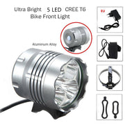 LED Mountain Bike Headlight 5T6 Bicycle Light - Blue Force Sports