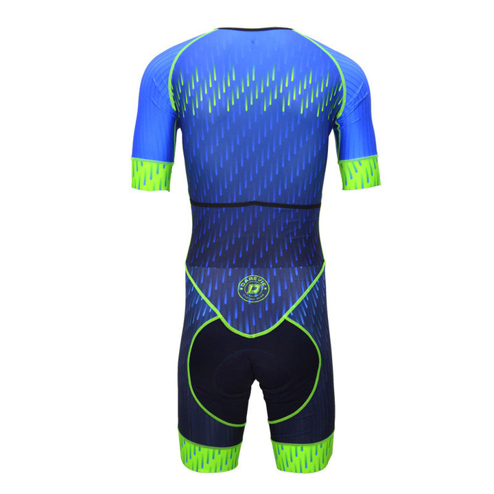 Slim racing bike short-sleeved jumpsuit - Blue Force Sports