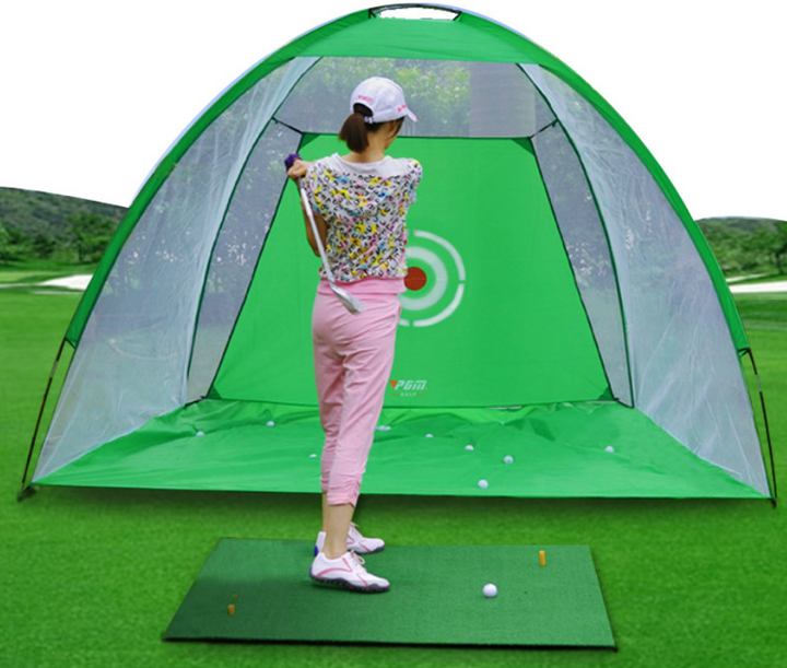 Golf Practice Net Tent Golf Hitting Cage Garden Grassland Practice Tent Golf Training Equipment Mesh Outdoor - Blue Force Sports