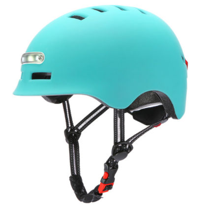 Skateboard Cycling Electric Vehicle Lighting Warning Smart Light Safety Sports Helmet - Blue Force Sports