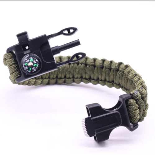 Emergency Paracord Bracelets, Survival Bracelet With Embedded Compass Whistle Survival Fire Starter Scraper Accessories, Suit For Hiking, Camping, Fishing And Hunting - Blue Force Sports