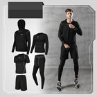 Running quick-drying basketball sports suit five-piece training suit - Blue Force Sports