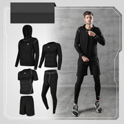 Running quick-drying basketball sports suit five-piece training suit - Blue Force Sports