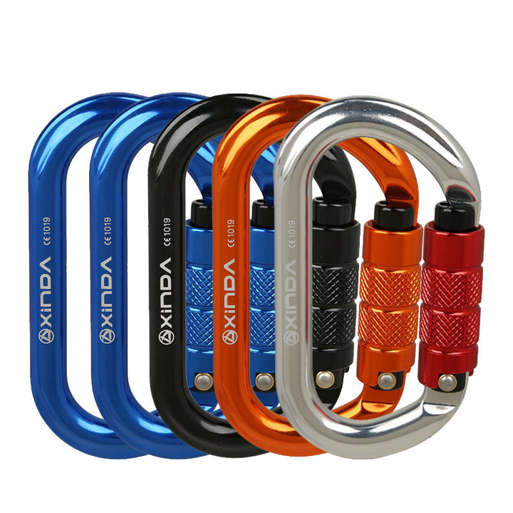 Rock Climbing Carabiner O-shaped Thread Lock - Blue Force Sports