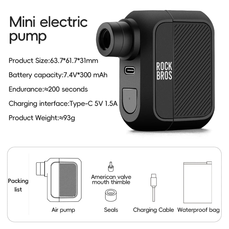 Tragbare elektrische Mini-Fahrradpumpe 100PSI