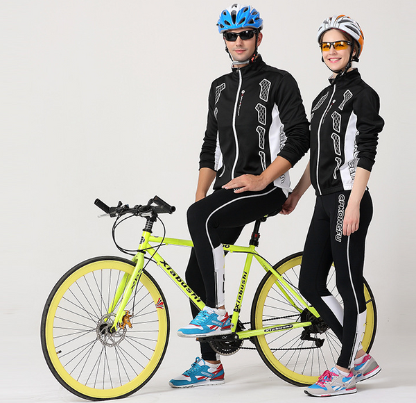 Spring and autumn bicycle Jersey long-sleeved suit men and women models mountain bike team version of clothes autumn and winter coat - Blue Force Sports