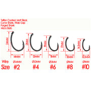 Matt Black Off-Angle Wide Belly Fishhook - Blue Force Sports