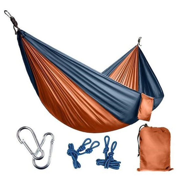 Backpacking Hammock - Portable Nylon Parachute Outdoor Double Hammock - Blue Force Sports